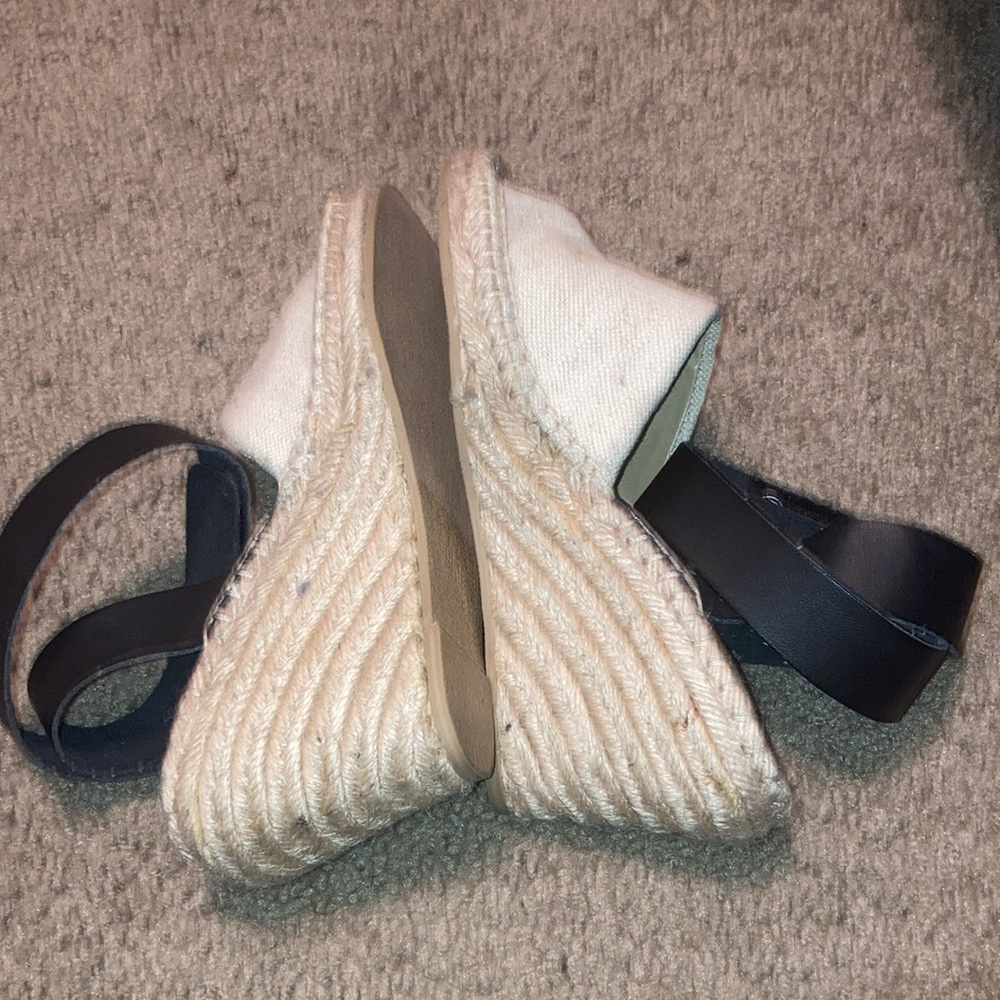 Loft Open Toe Hemp Wedges Open Back - image 2